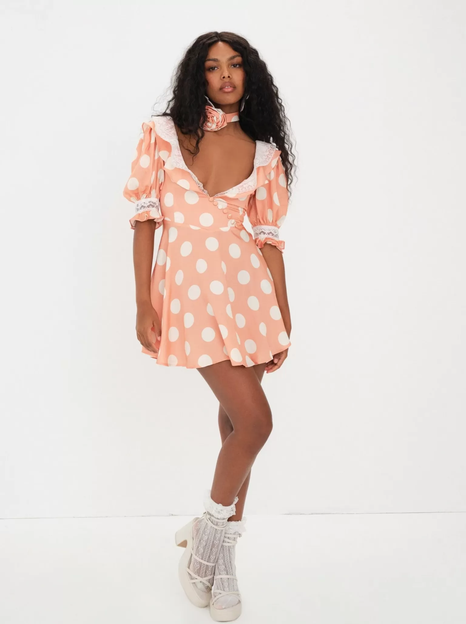 Shop For Love & Lemons Raisa Mini Dress Orange