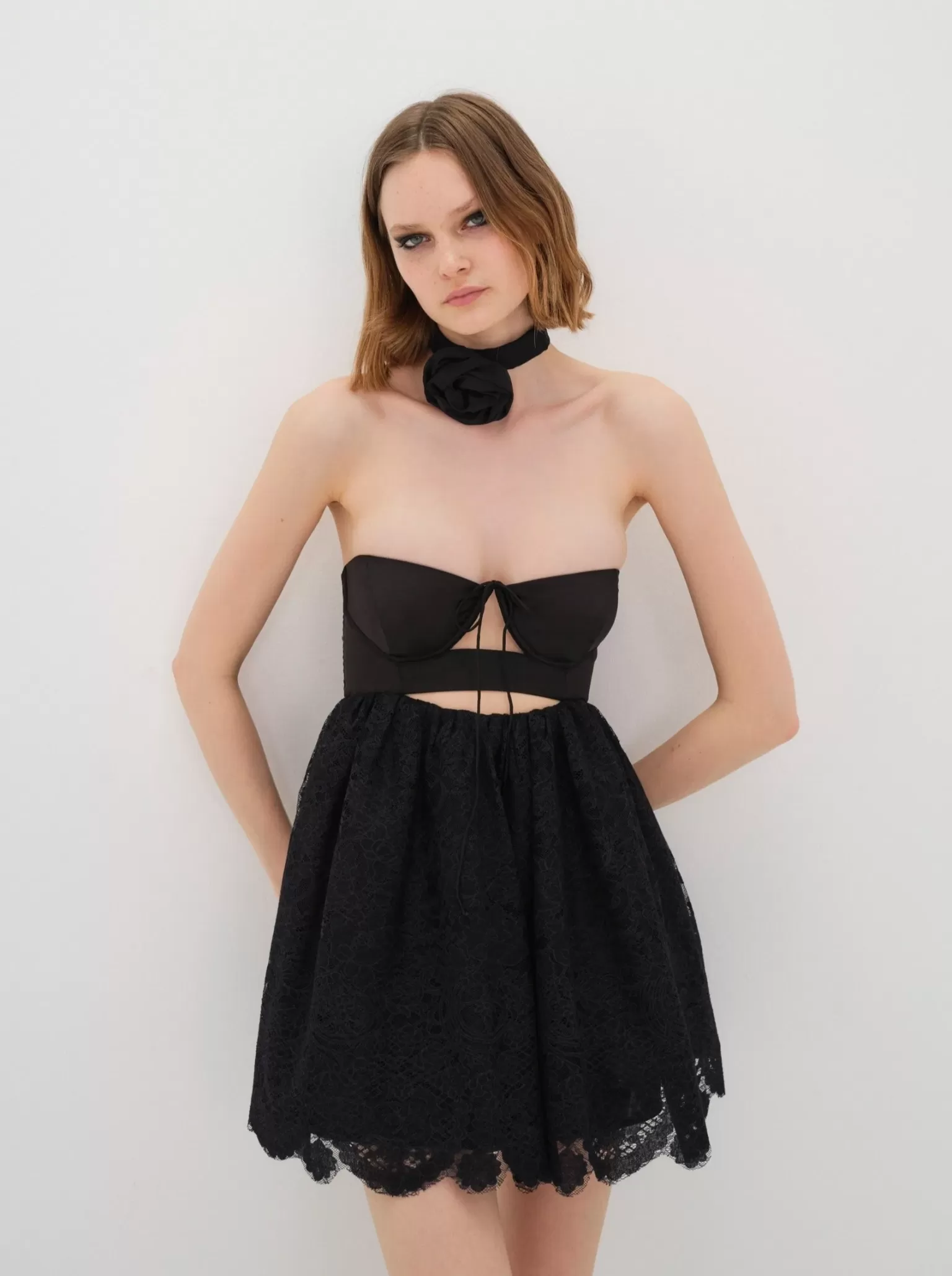 Outlet For Love & Lemons Regina Mini Dress Black