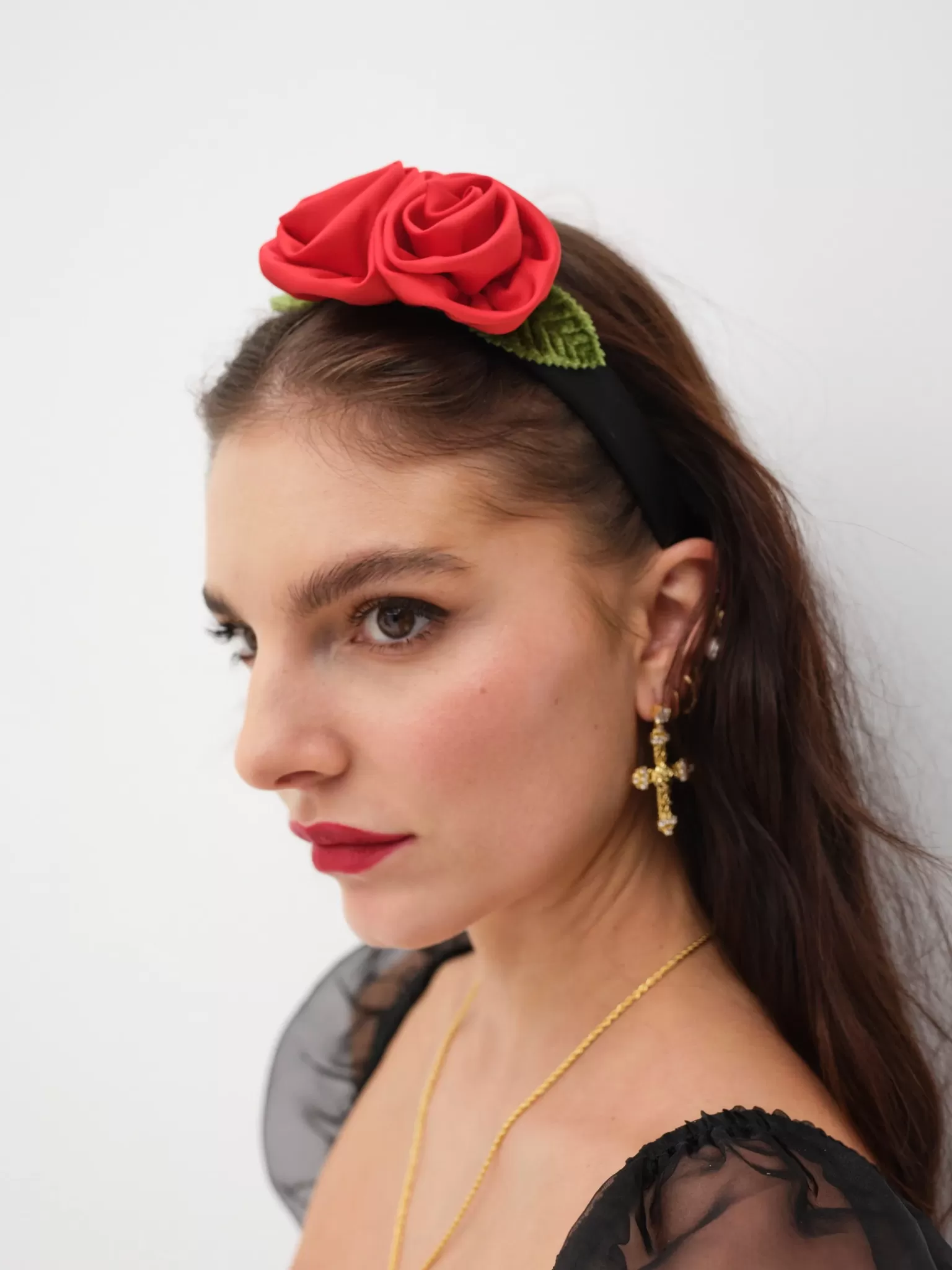 Cheap For Love & Lemons Rosette Headband Red