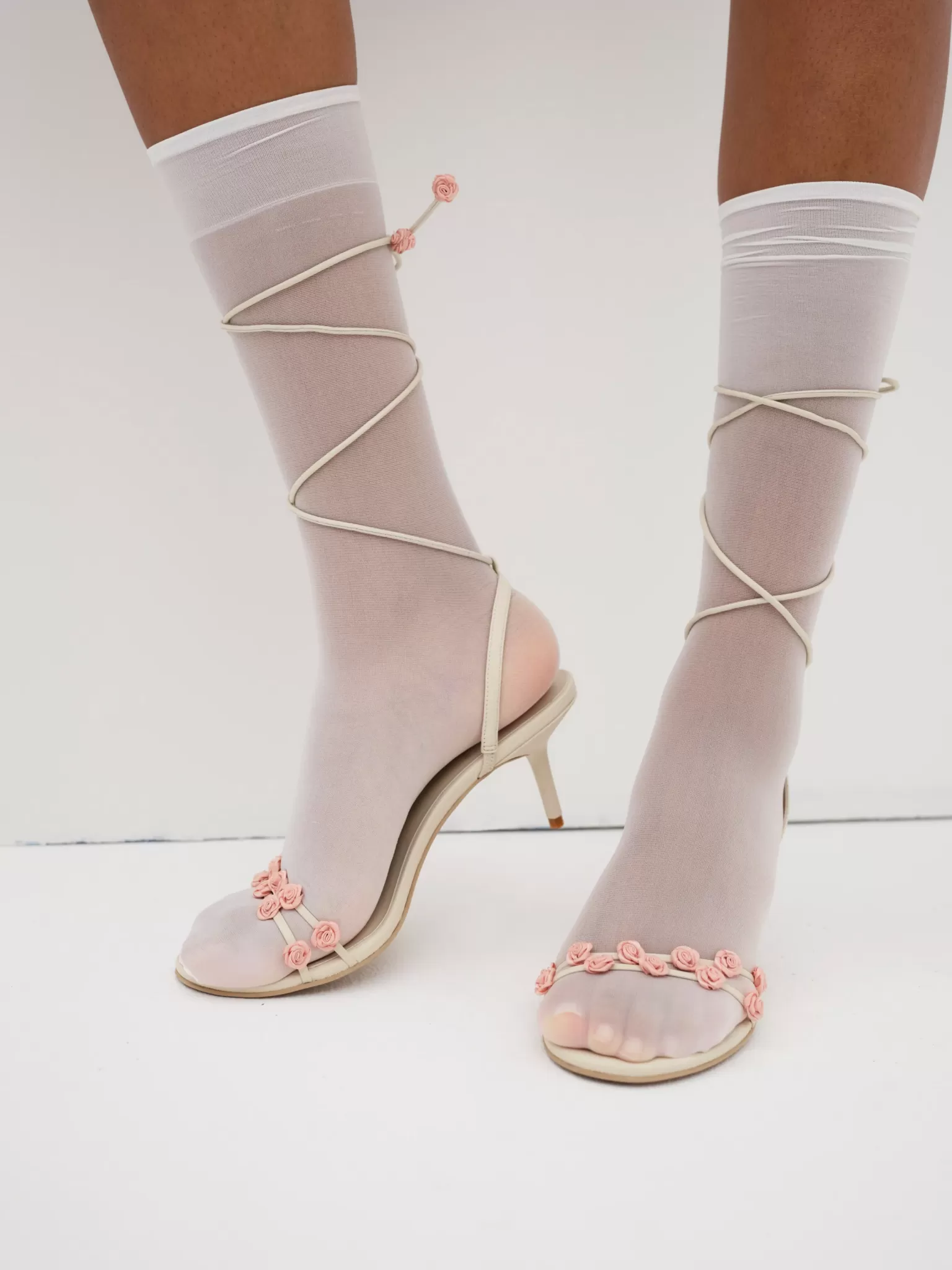 Outlet For Love & Lemons Rosie Heels Ivory