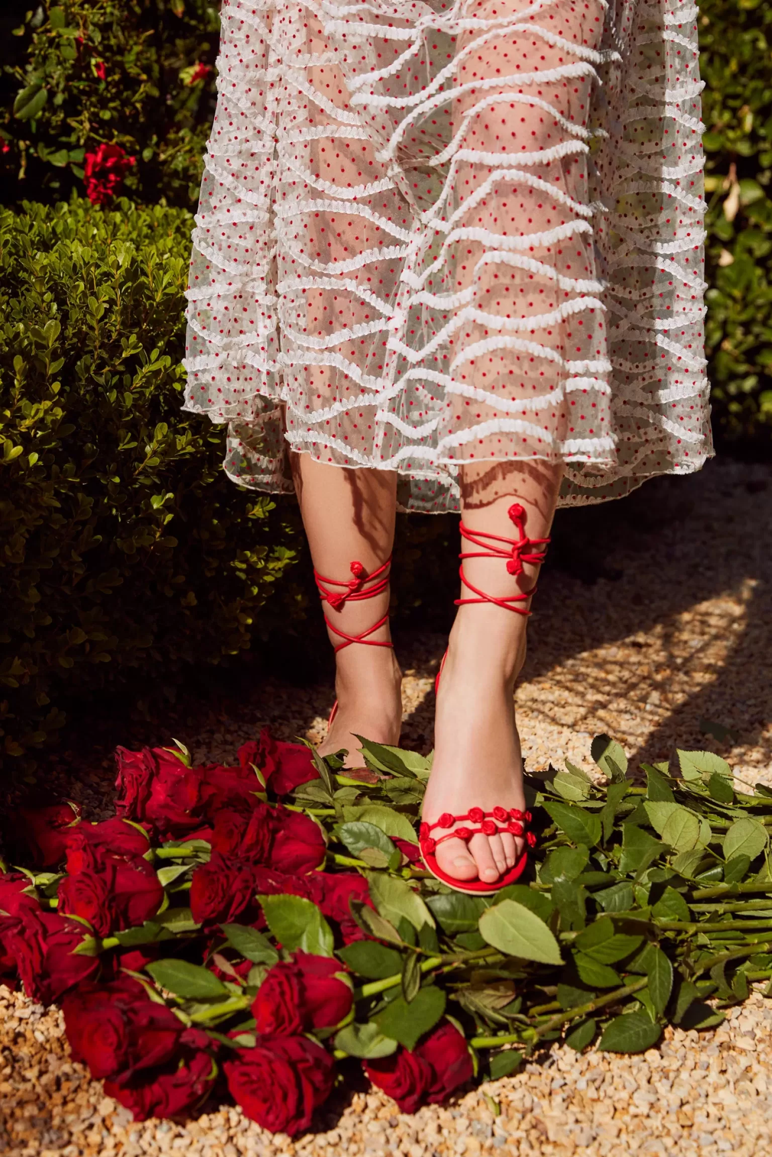 Cheap For Love & Lemons Rosie Heels Red