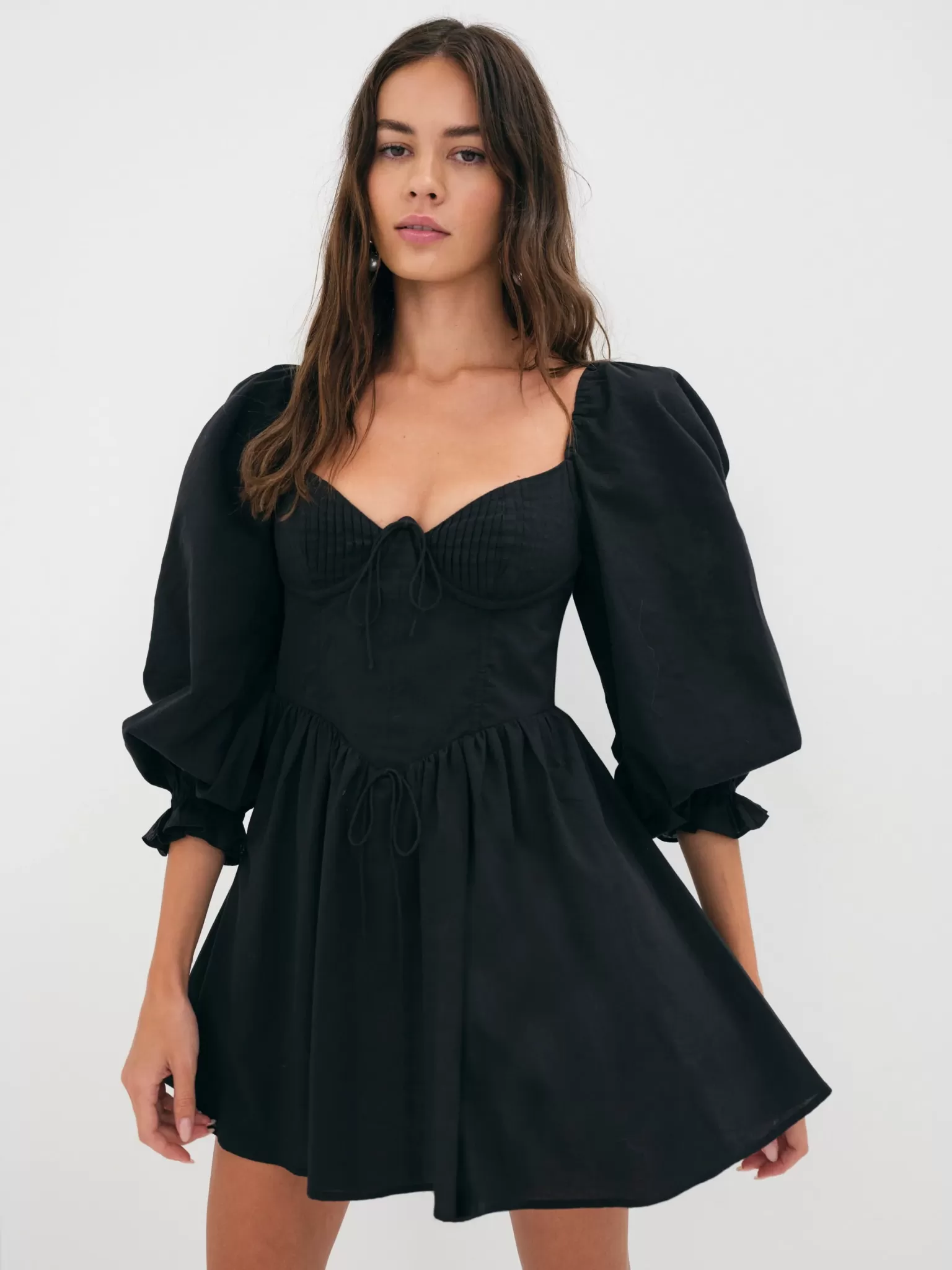 Fashion For Love & Lemons Ruth Mini Dress Black