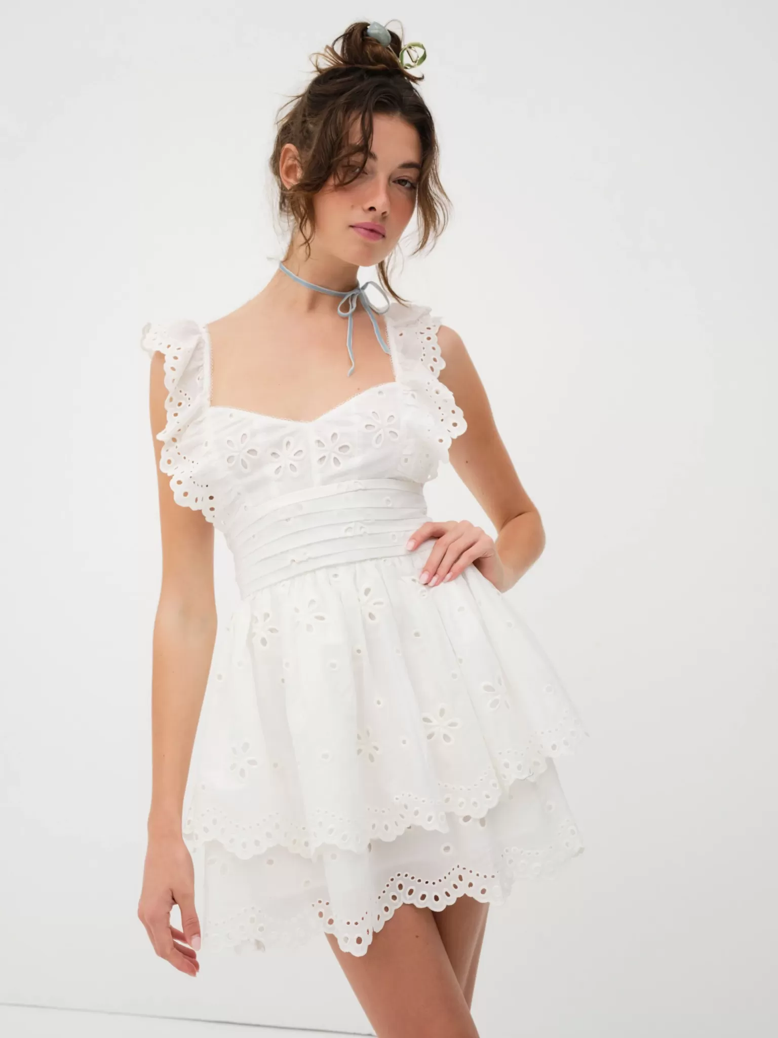 Flash Sale For Love & Lemons Serena Sleeveless Dress White