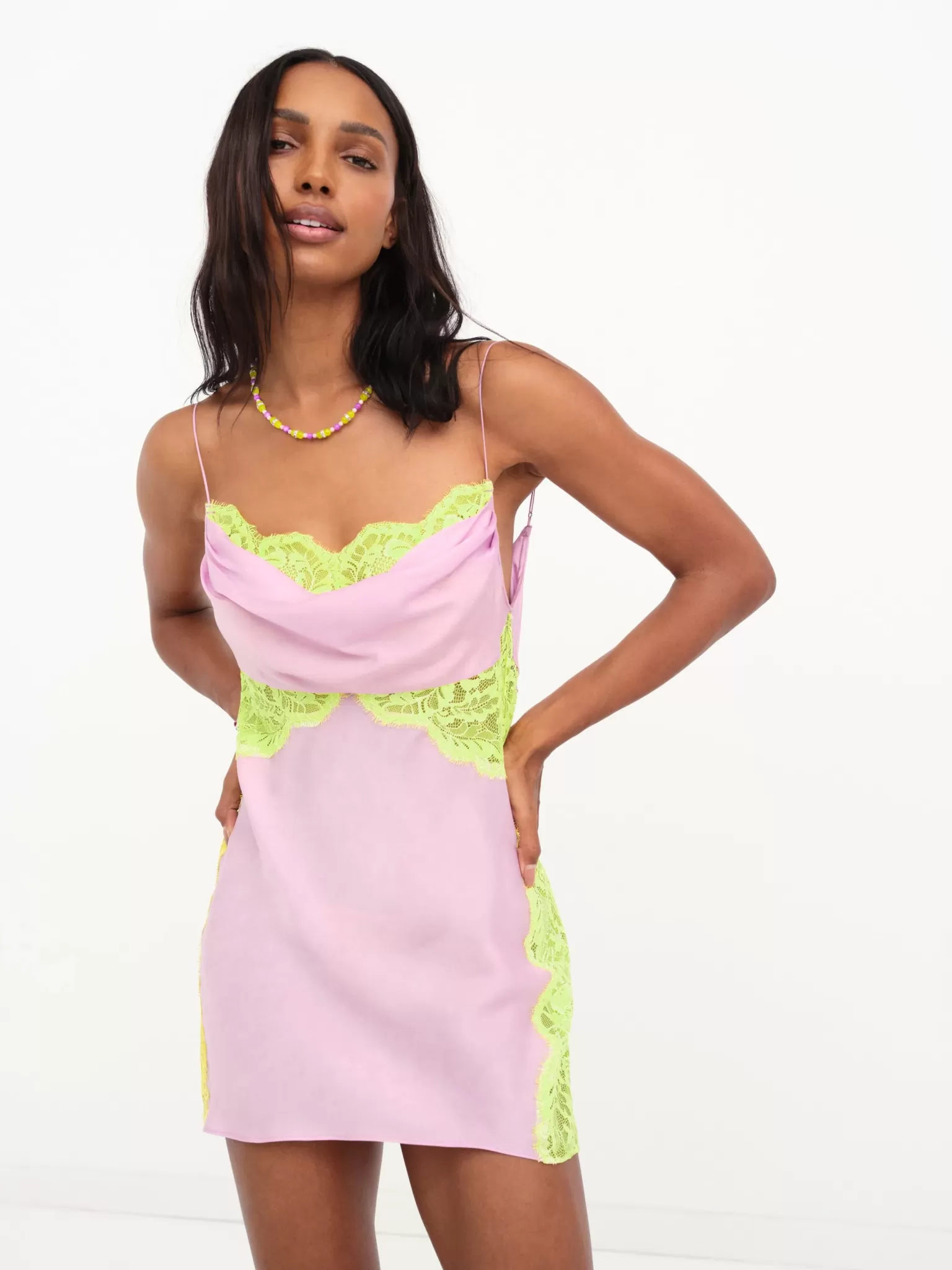 Fashion For Love & Lemons Silky Slip Dress Purple