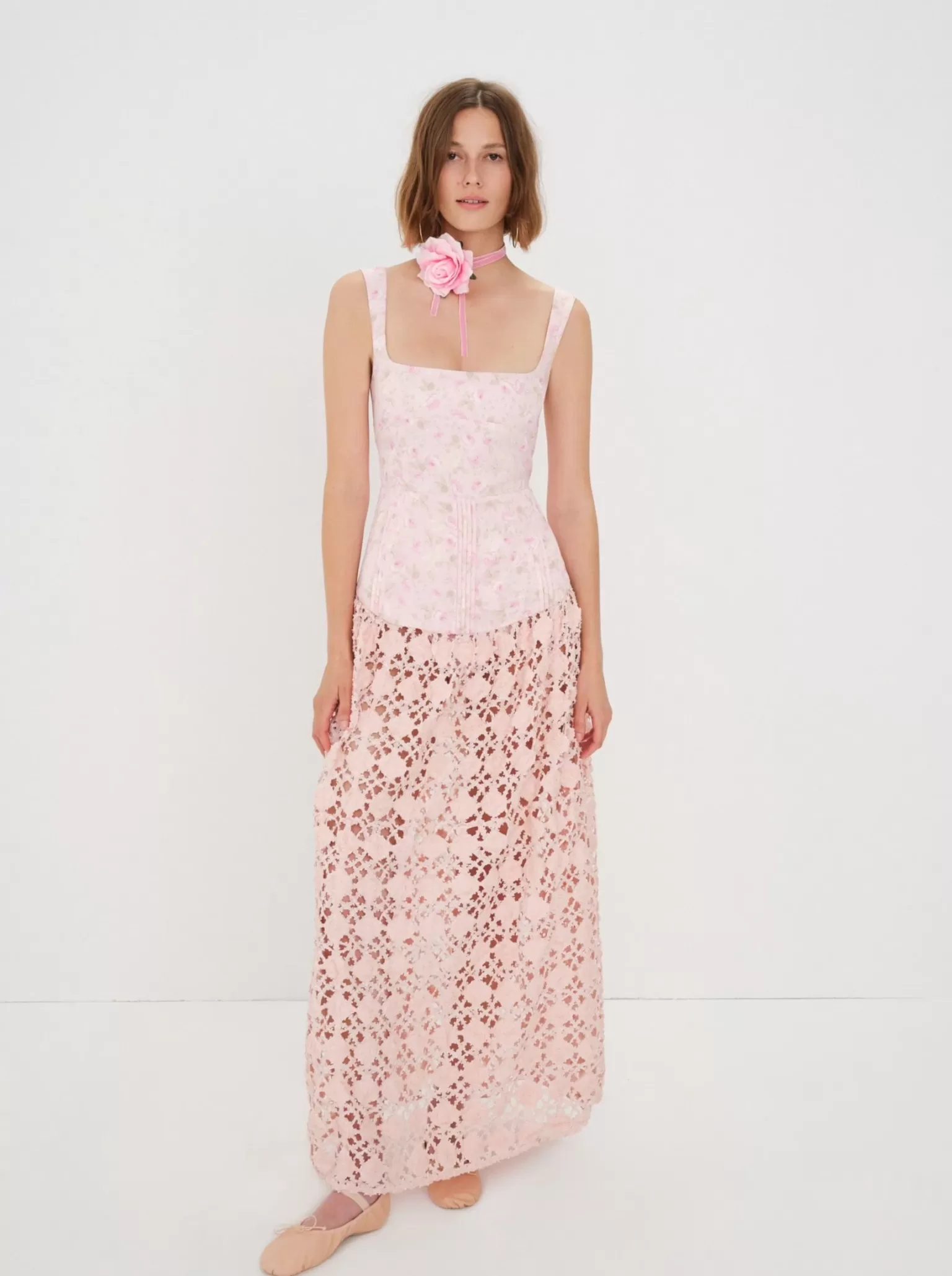 Best For Love & Lemons Silvia Maxi Dress Pink