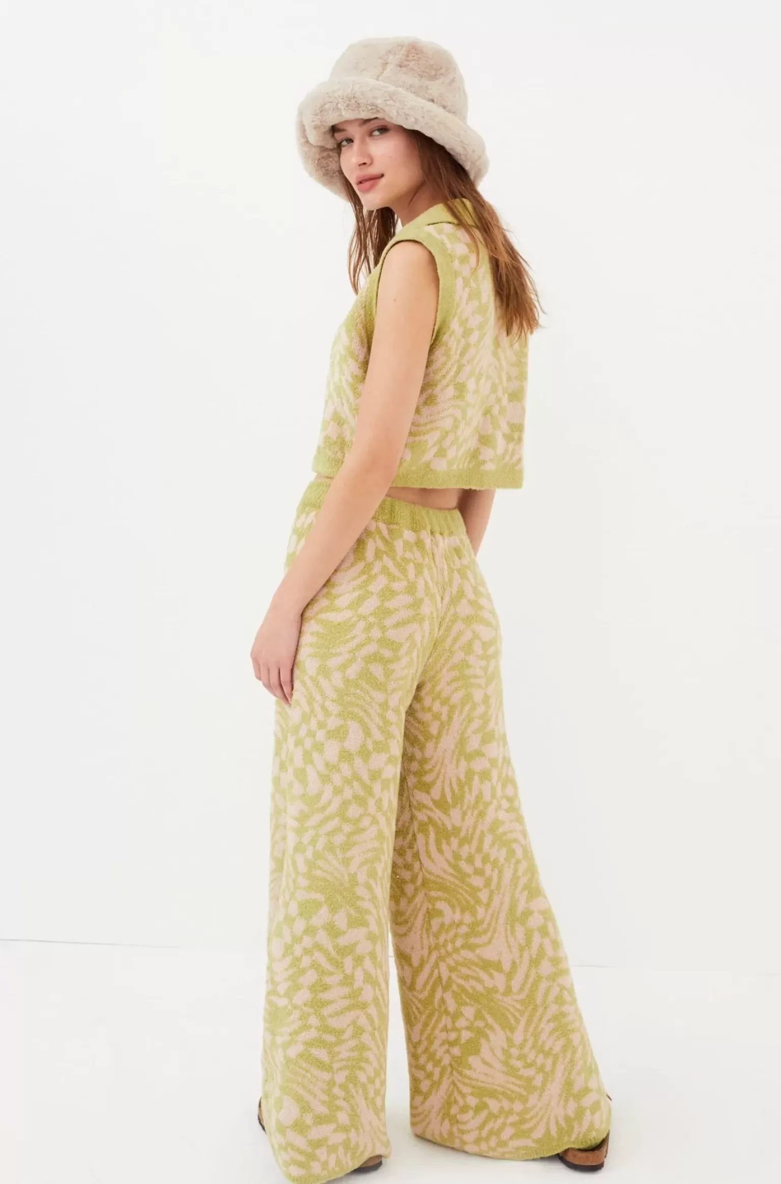 Fashion For Love & Lemons Simone Pant Green