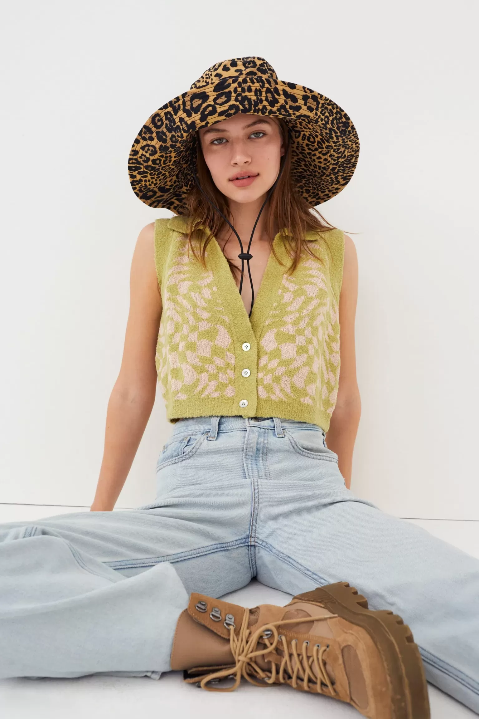 Outlet For Love & Lemons Simone Top Green