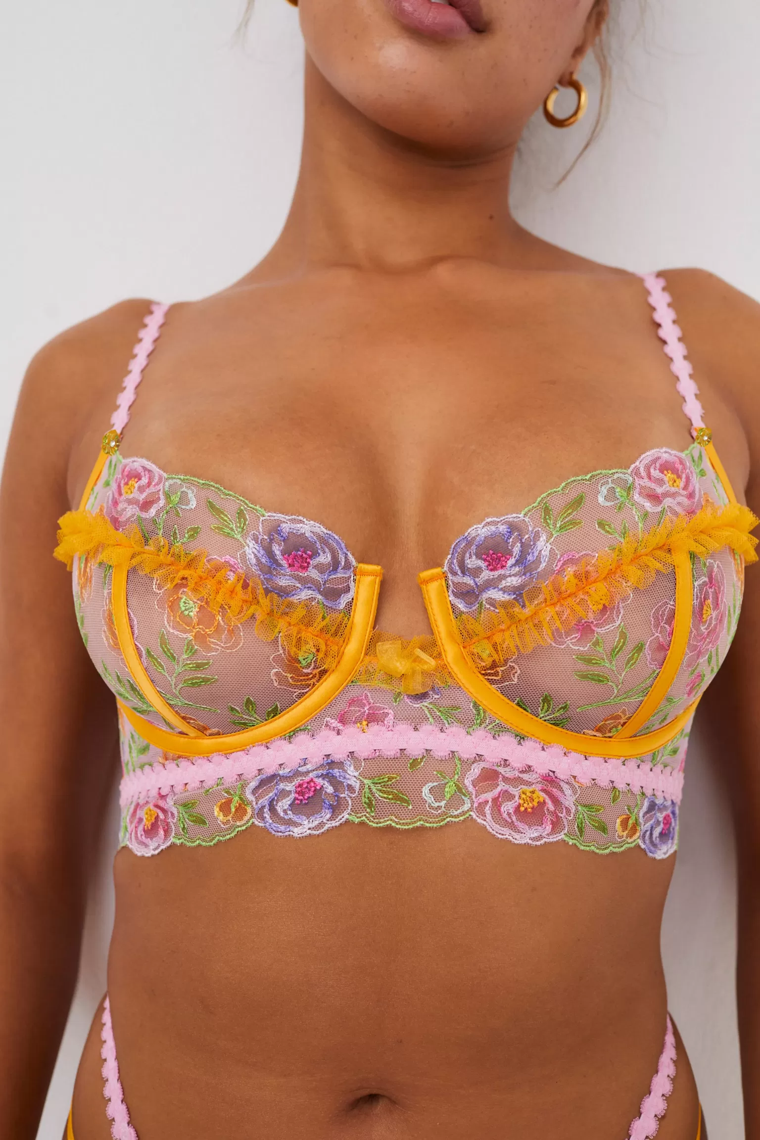 Best Sale For Love & Lemons Sorbet Rose Underwire Bra Purple