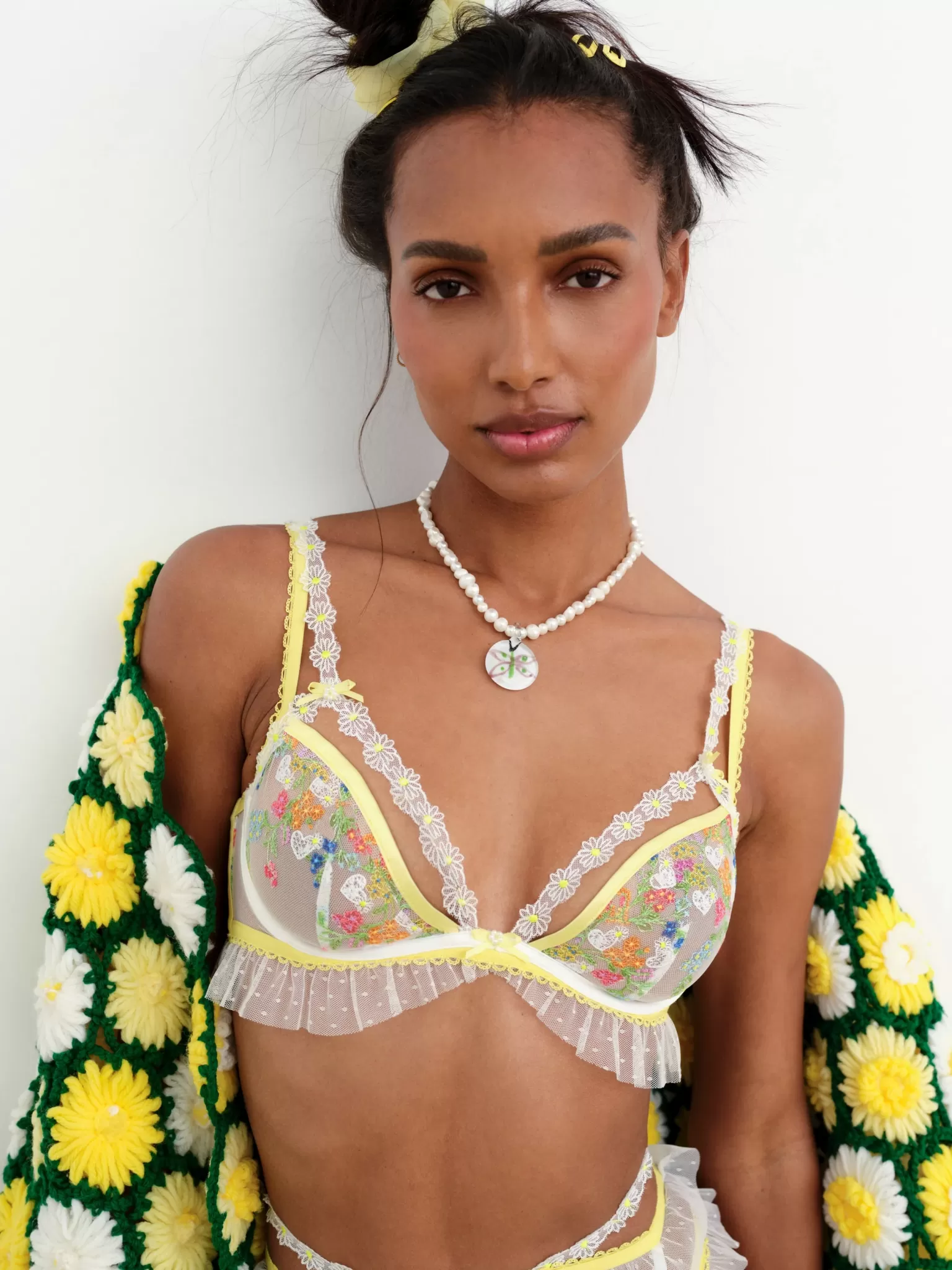 Clearance For Love & Lemons Summer Lovin' Underwire Bra Ivory