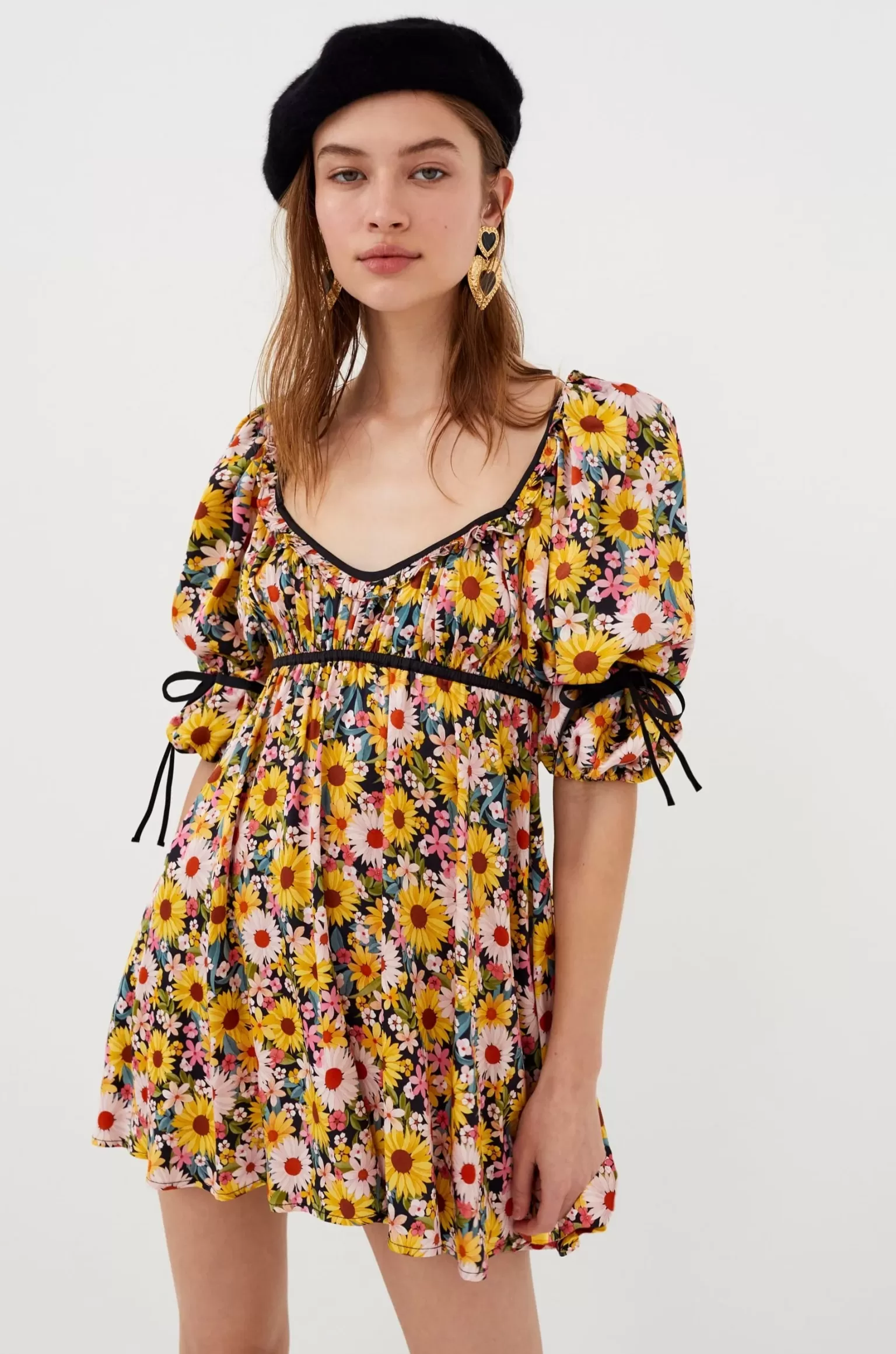 Best For Love & Lemons Sylvia  Mini Dress Yellow