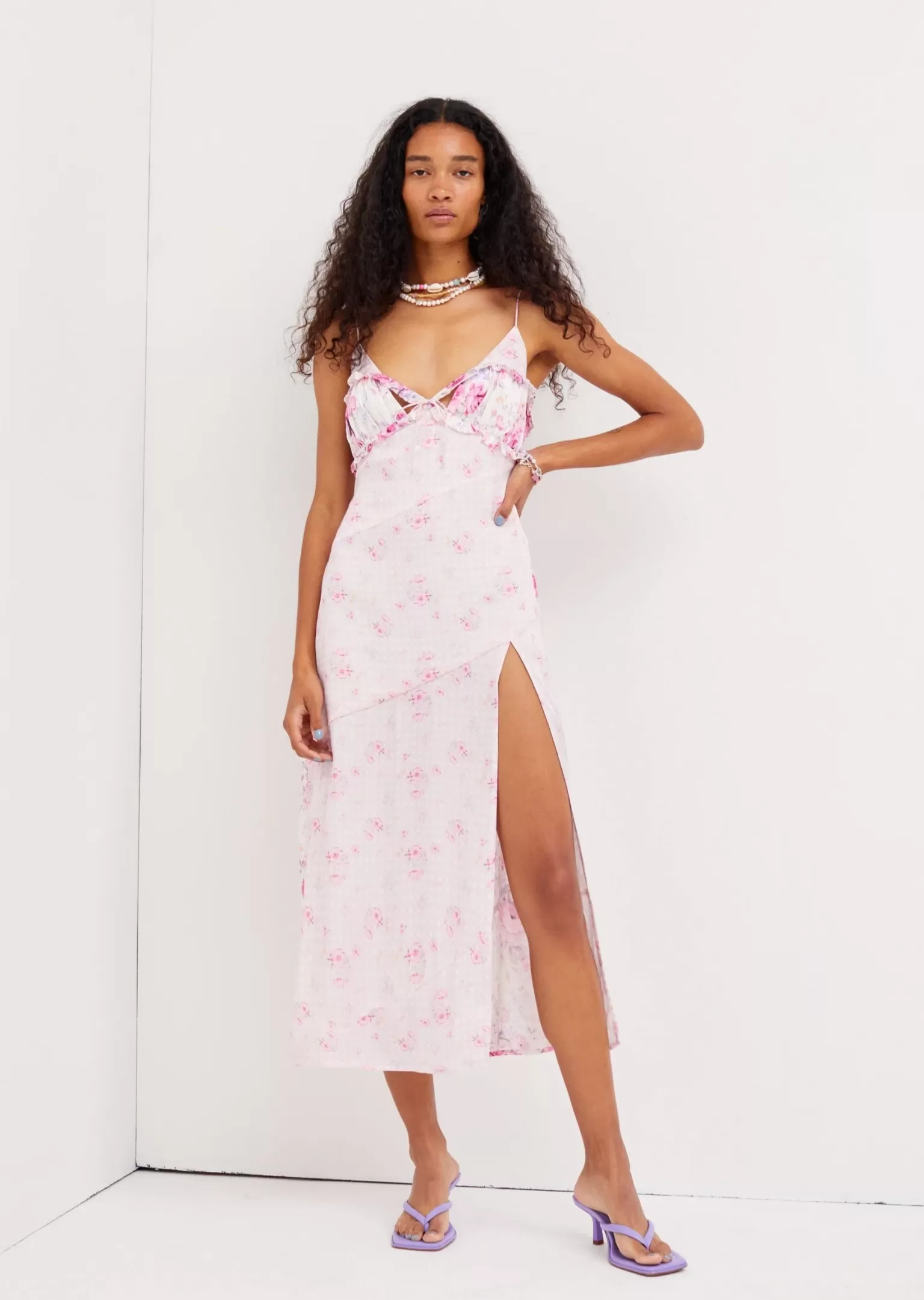 Cheap For Love & Lemons Taylor Midi Dress Purple