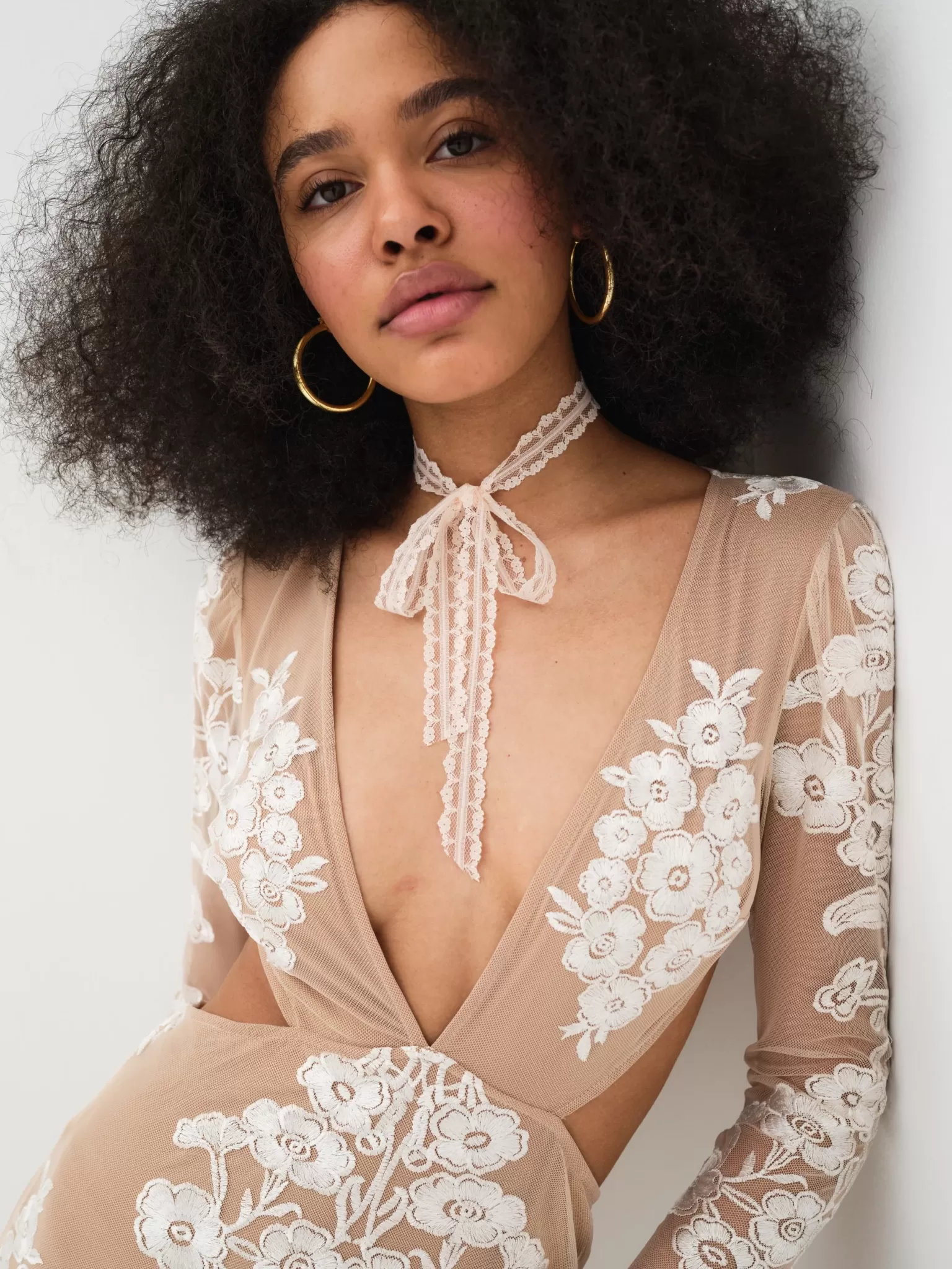 Clearance For Love & Lemons Temecula Cut Out Maxi Dress Ivory