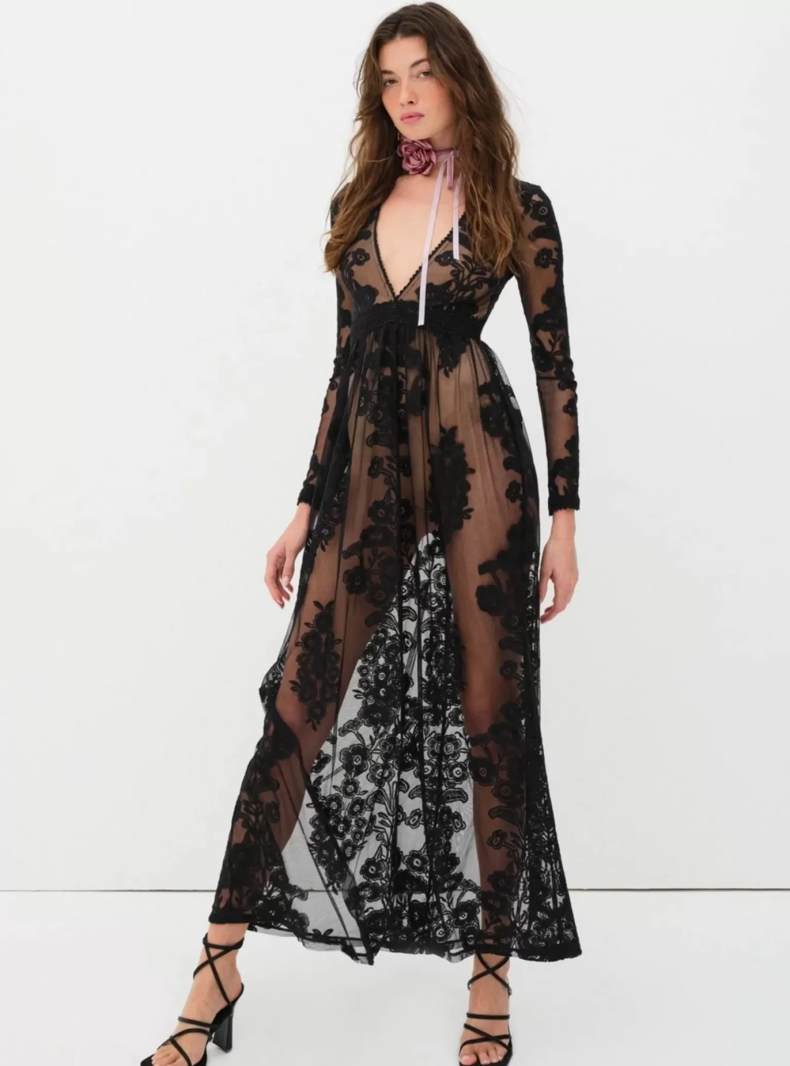 Cheap For Love & Lemons Temecula Maxi Dress Black