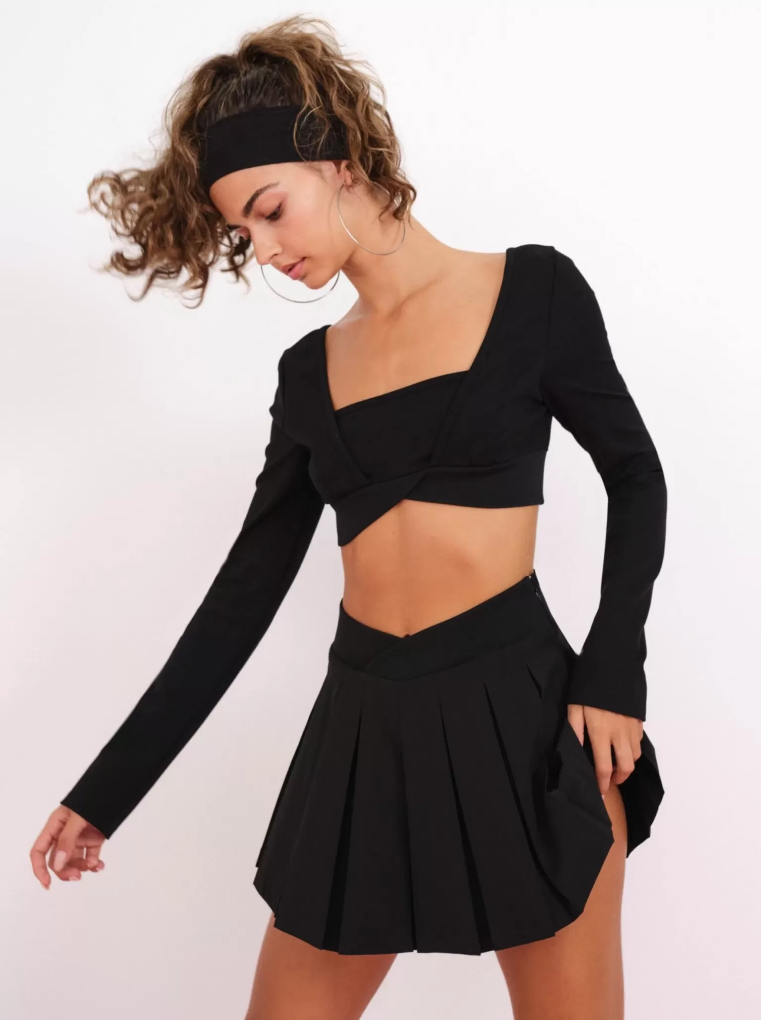 Flash Sale For Love & Lemons Tennis Skirt Black