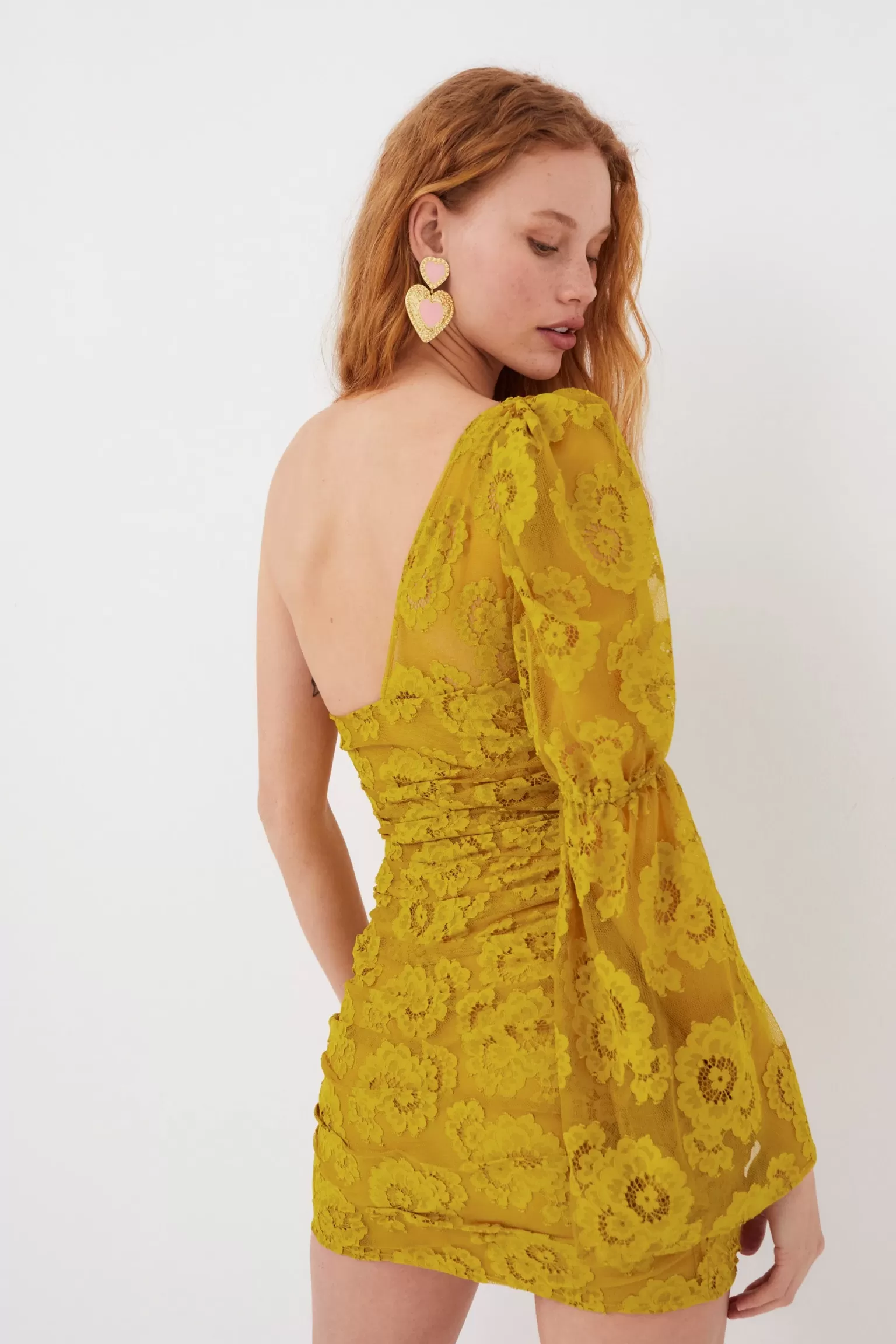 Sale For Love & Lemons Tiana Mini Dress Gold