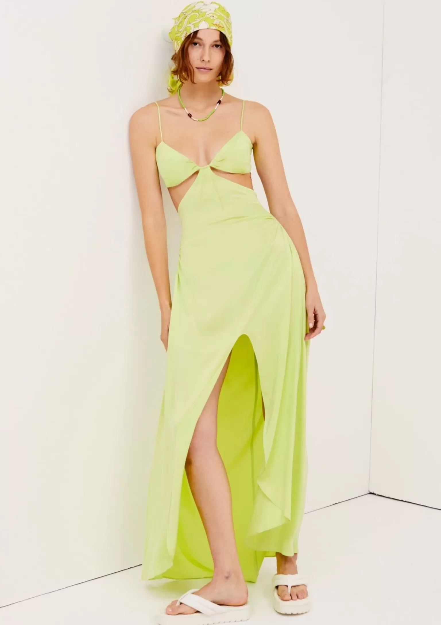 Cheap For Love & Lemons Toni Maxi Dress Green