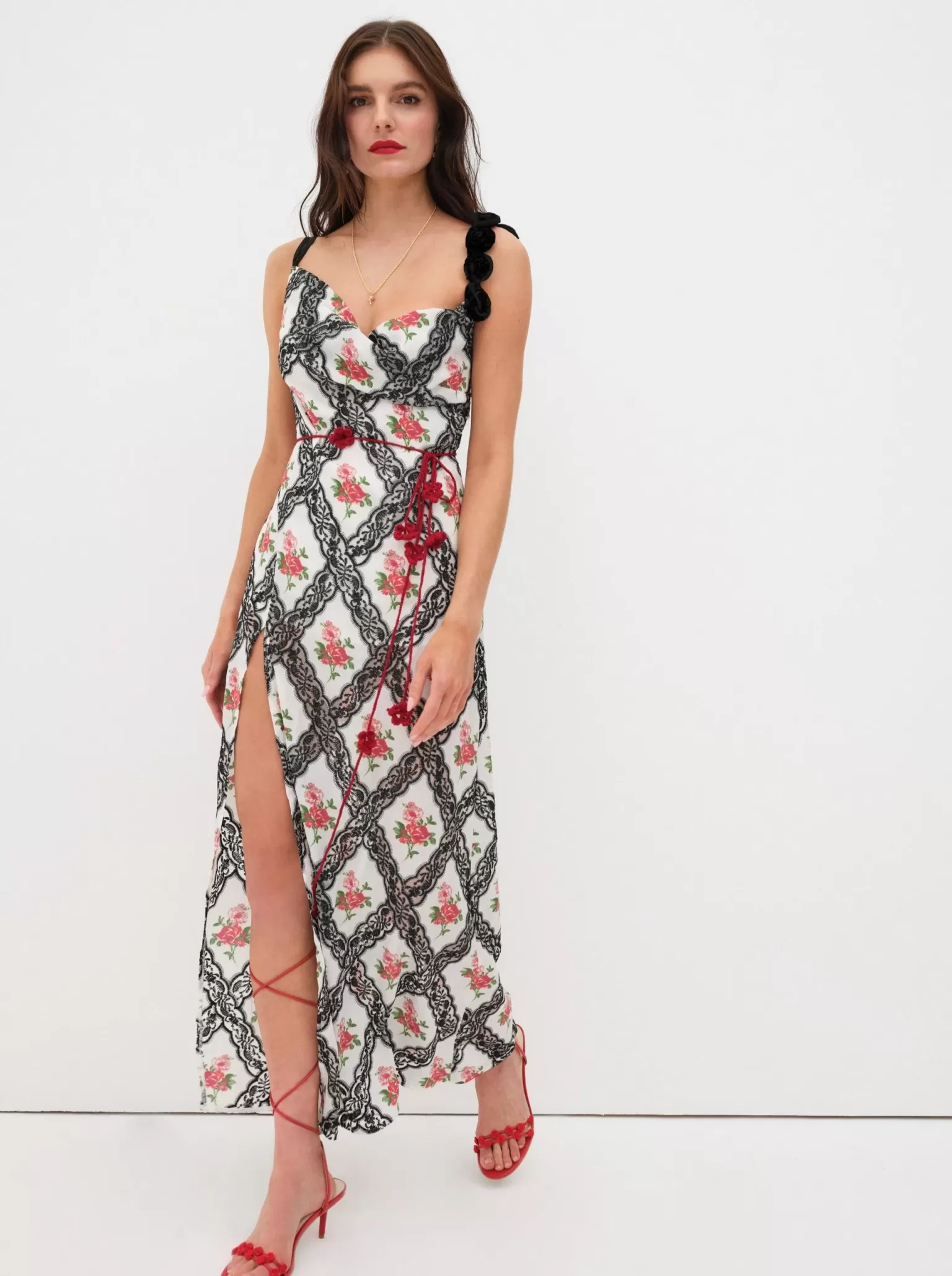 Fashion For Love & Lemons Vittoria Maxi Dress Black