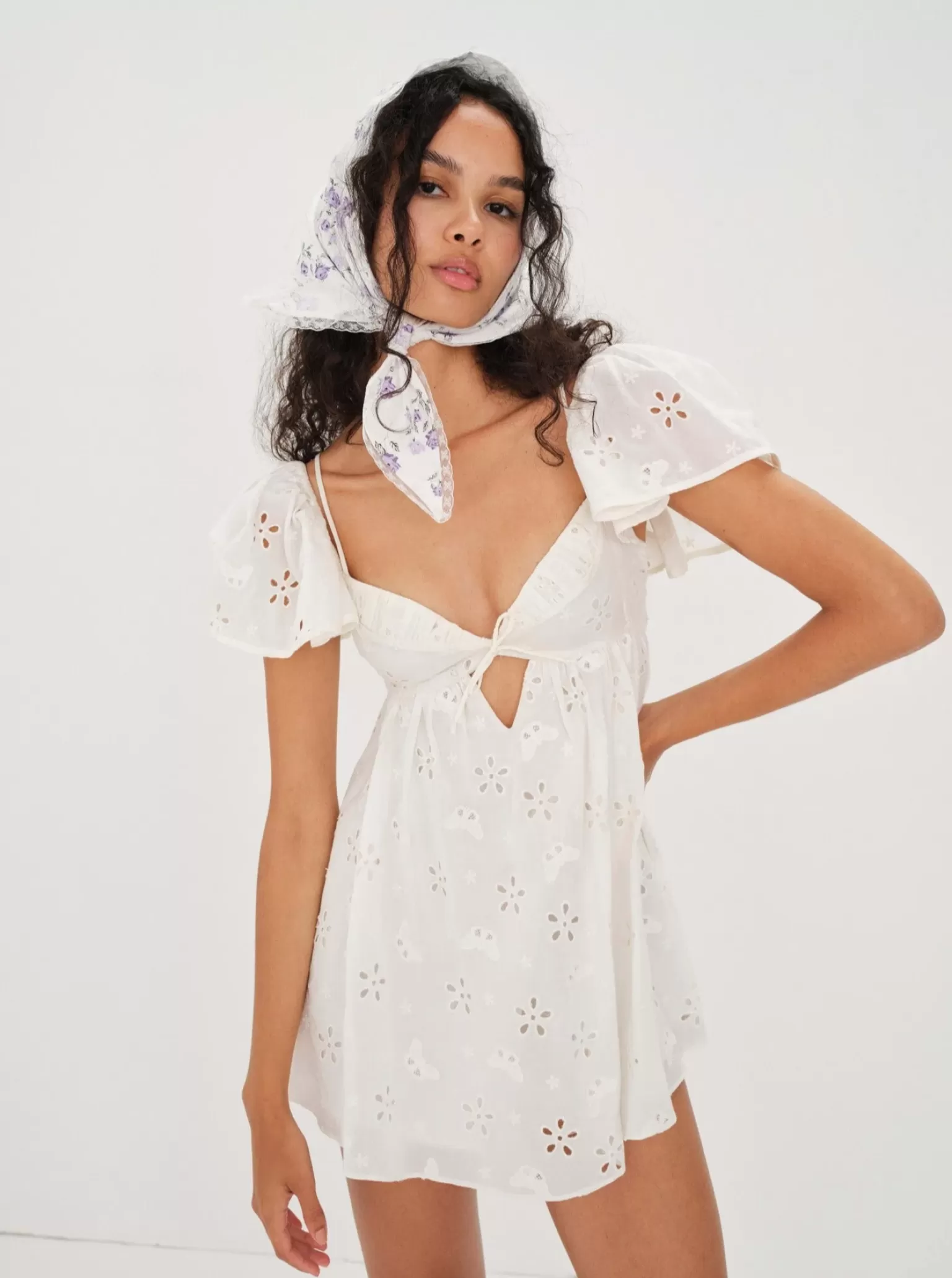 Cheap For Love & Lemons Weston Mini Dress White