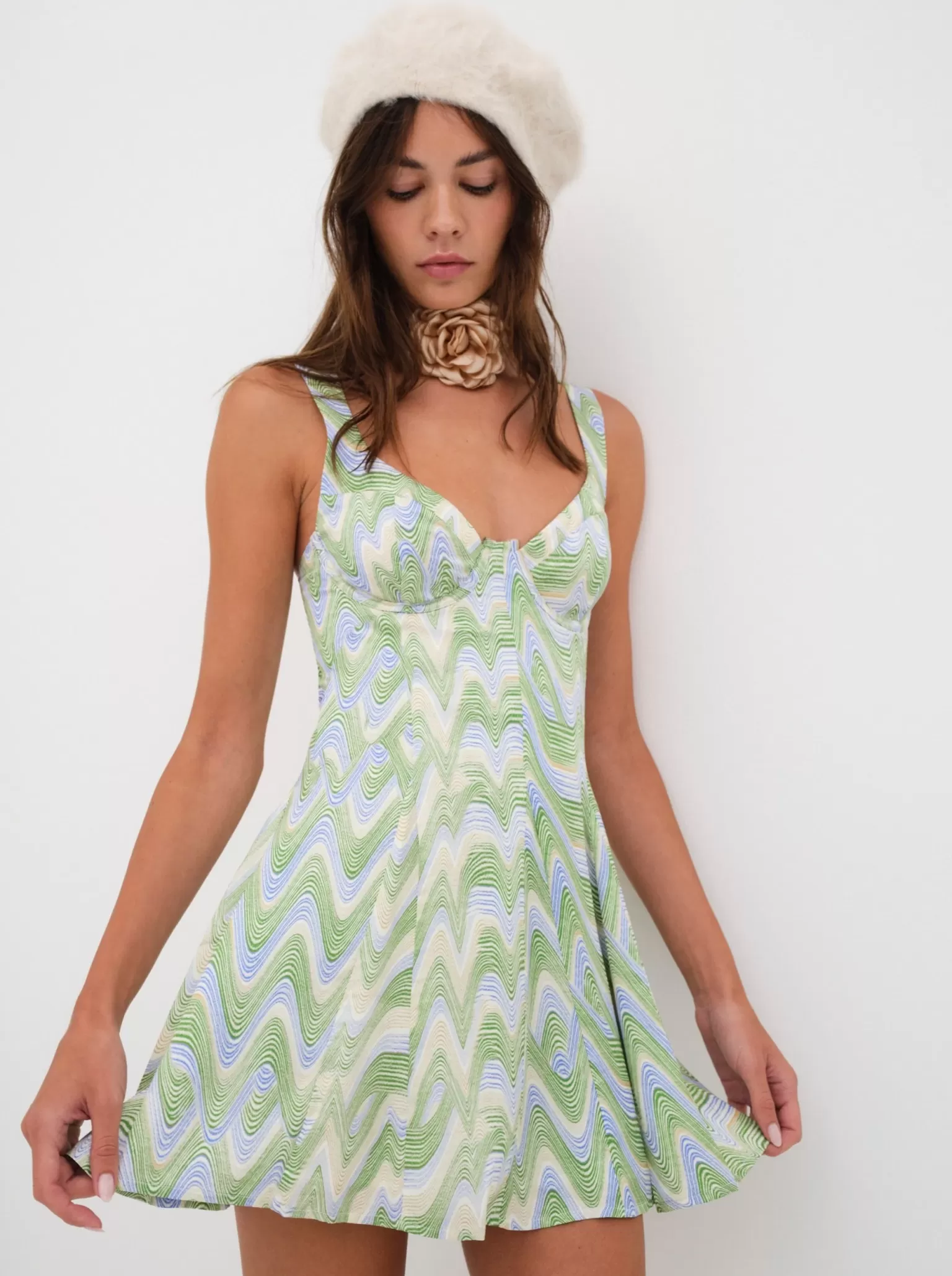 Hot For Love & Lemons Yori Mini Dress Green